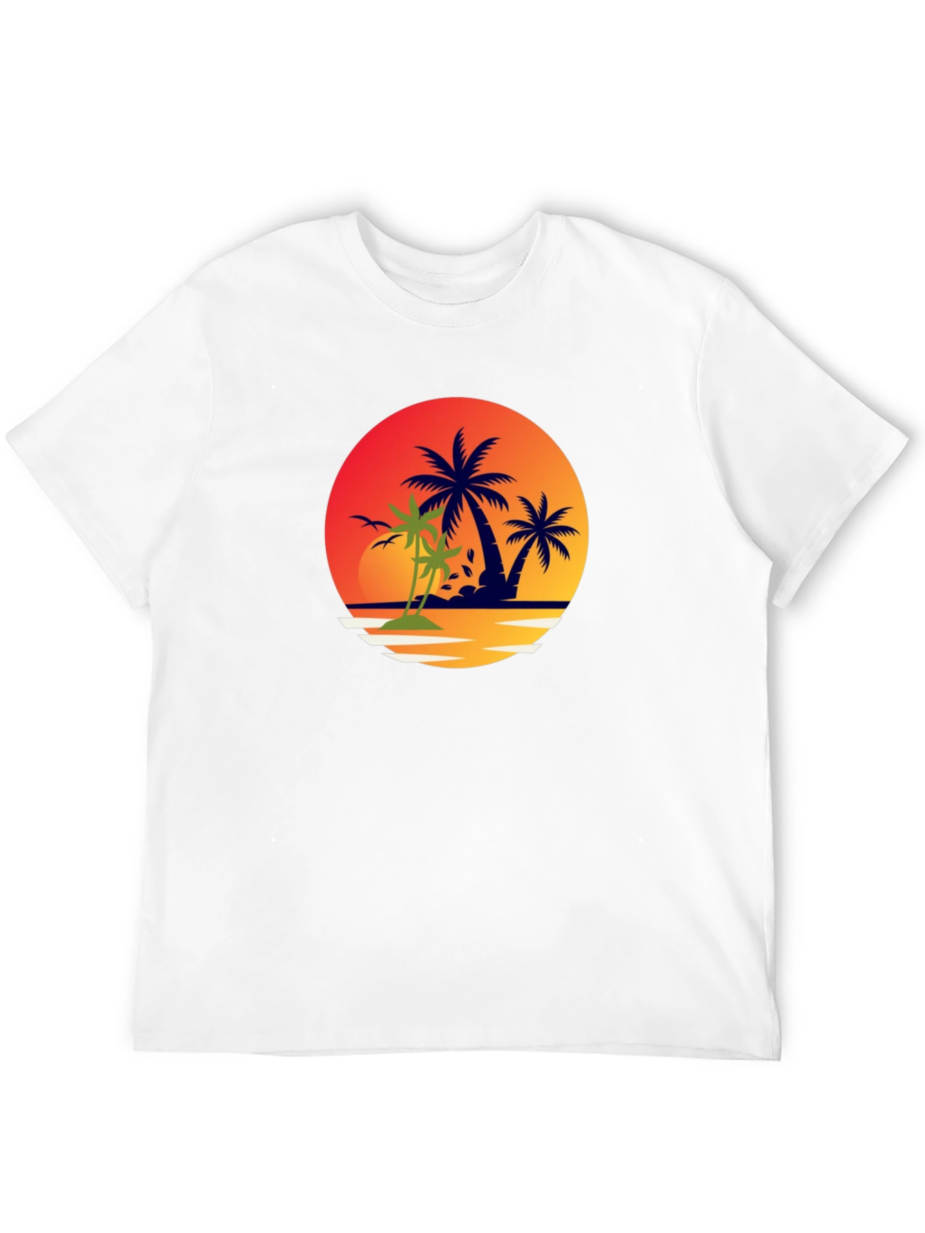 Tropical Palm Tree Sunset Graphic Tee