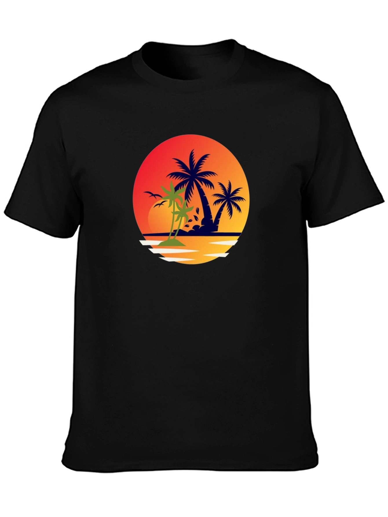 Tropical Palm Tree Sunset Graphic Tee