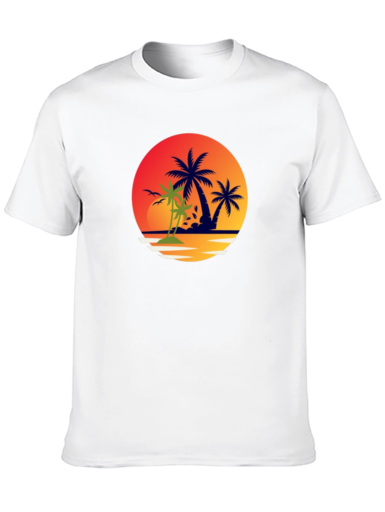 Tropical Palm Tree Sunset Graphic Tee