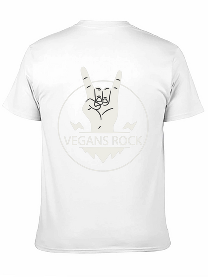 Vegan Rocker Graphic T-Shirt - Black