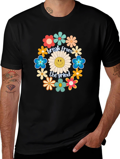Break From The Grind Floral Graphic Tee