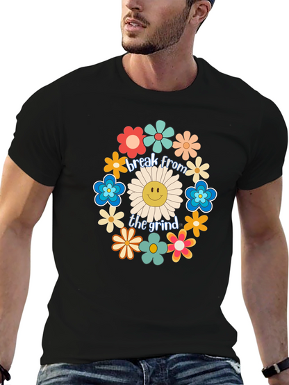 Break From The Grind Floral Graphic Tee