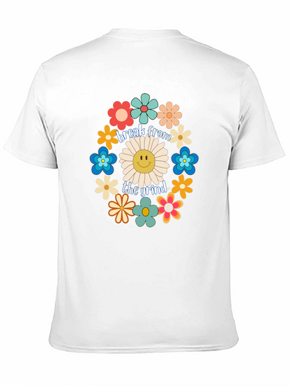 Break From The Grind Floral Graphic Tee