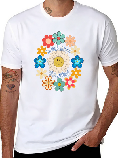 Break From The Grind Floral Graphic Tee