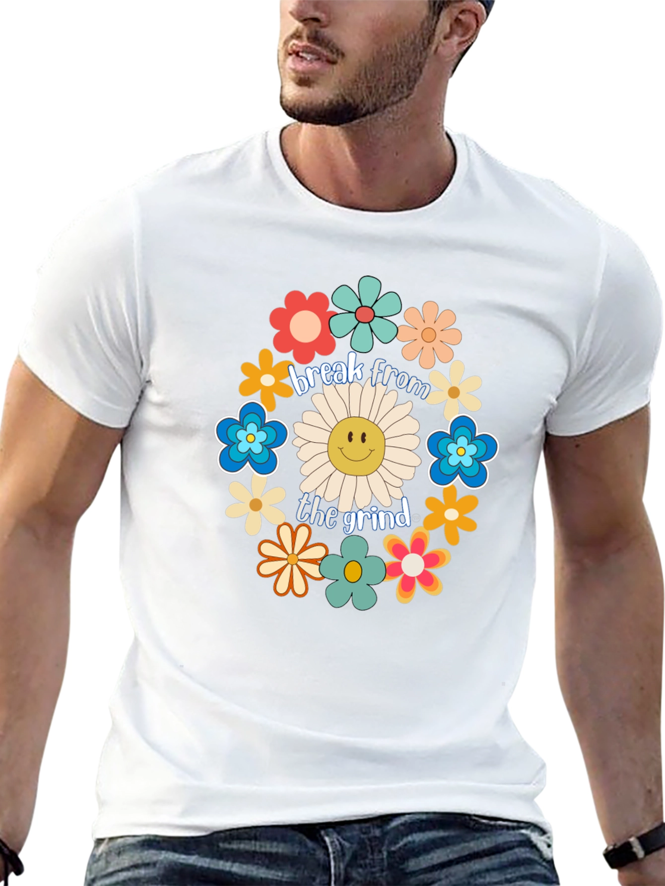 Break From The Grind Floral Graphic Tee
