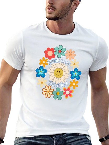 Break From The Grind Floral Graphic Tee
