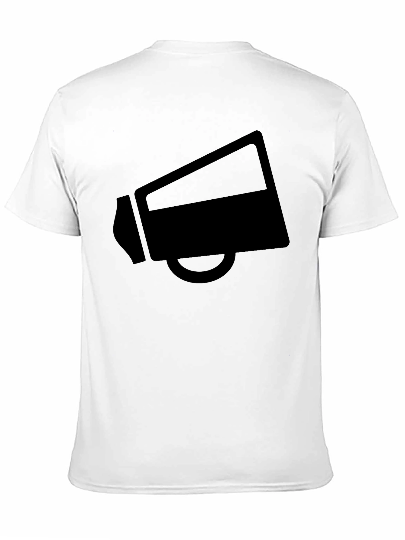 Black Megaphone Graphic T-Shirt Casual Wear