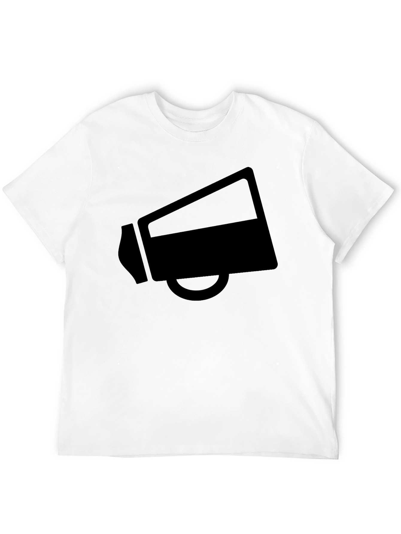 Black Megaphone Graphic T-Shirt Casual Wear