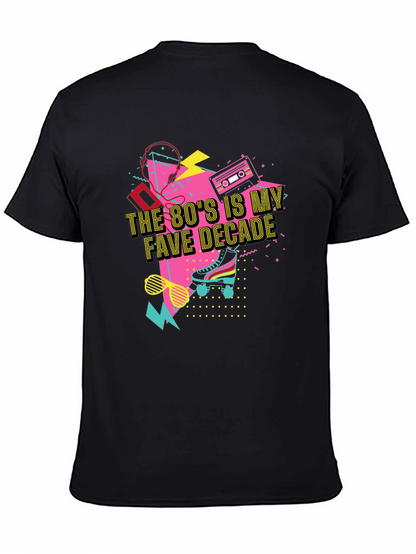 80s Fave Decade Black T-Shirt