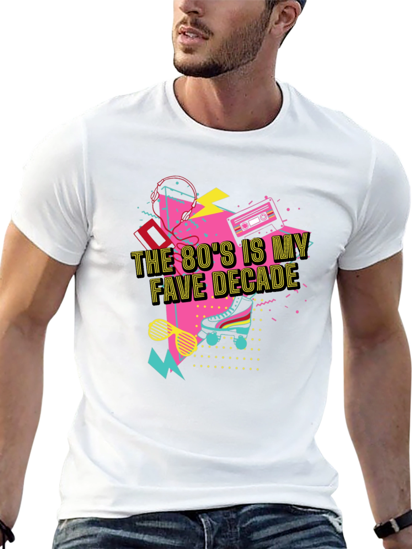 80s Fave Decade Black T-Shirt