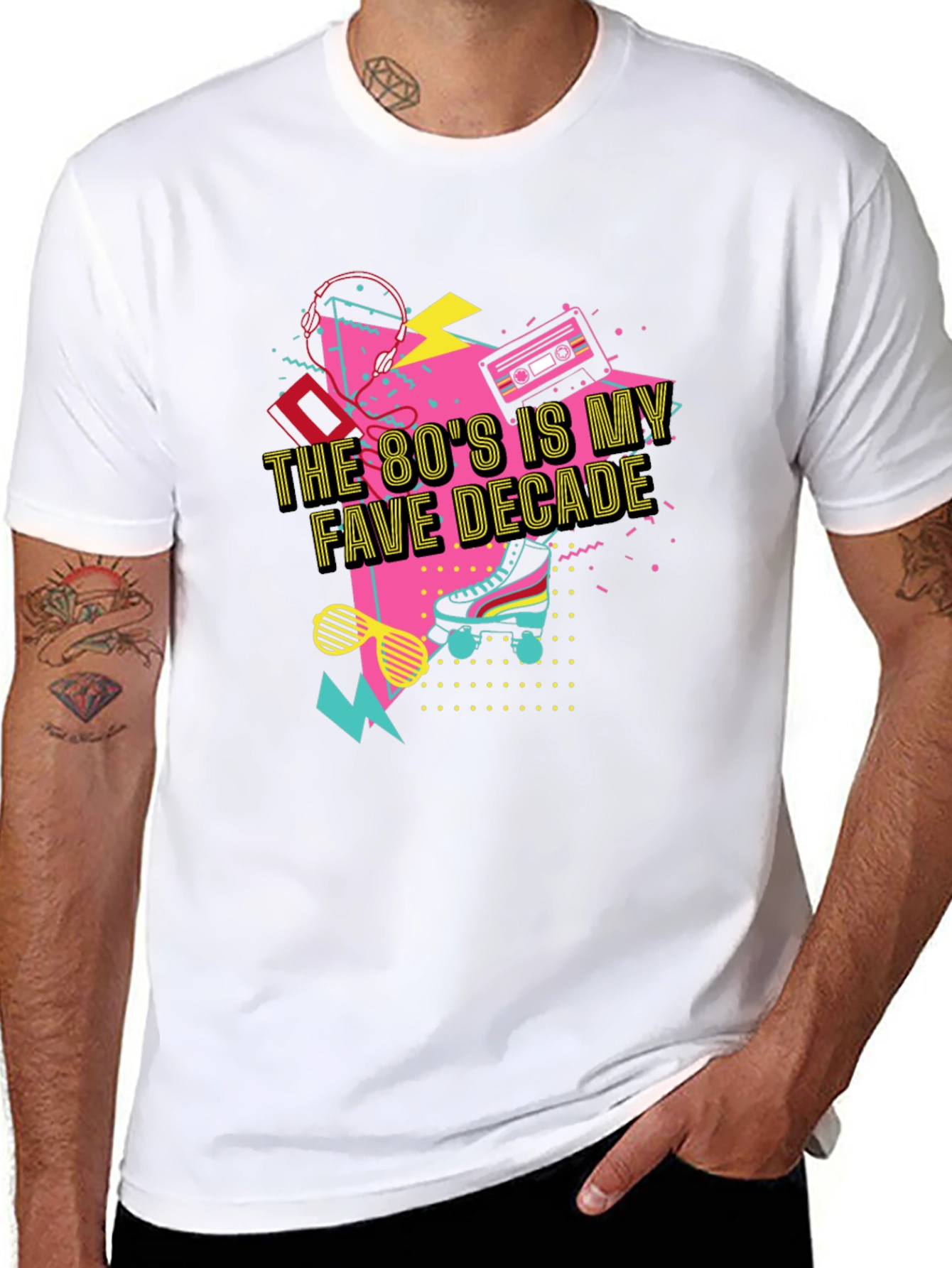 80s Fave Decade Black T-Shirt