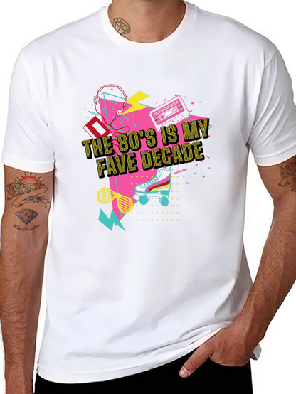 80s Fave Decade Black T-Shirt