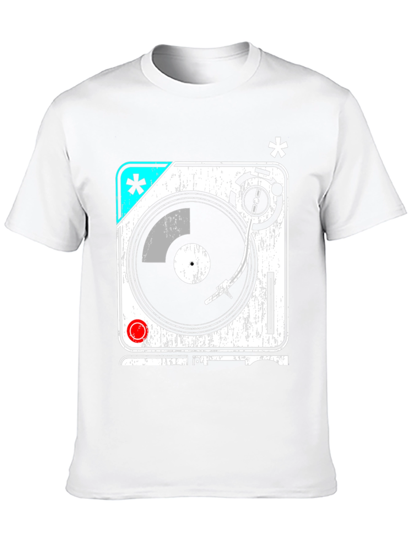 Retro Turntable Graphic T-Shirt - DJ Music Lover Tee