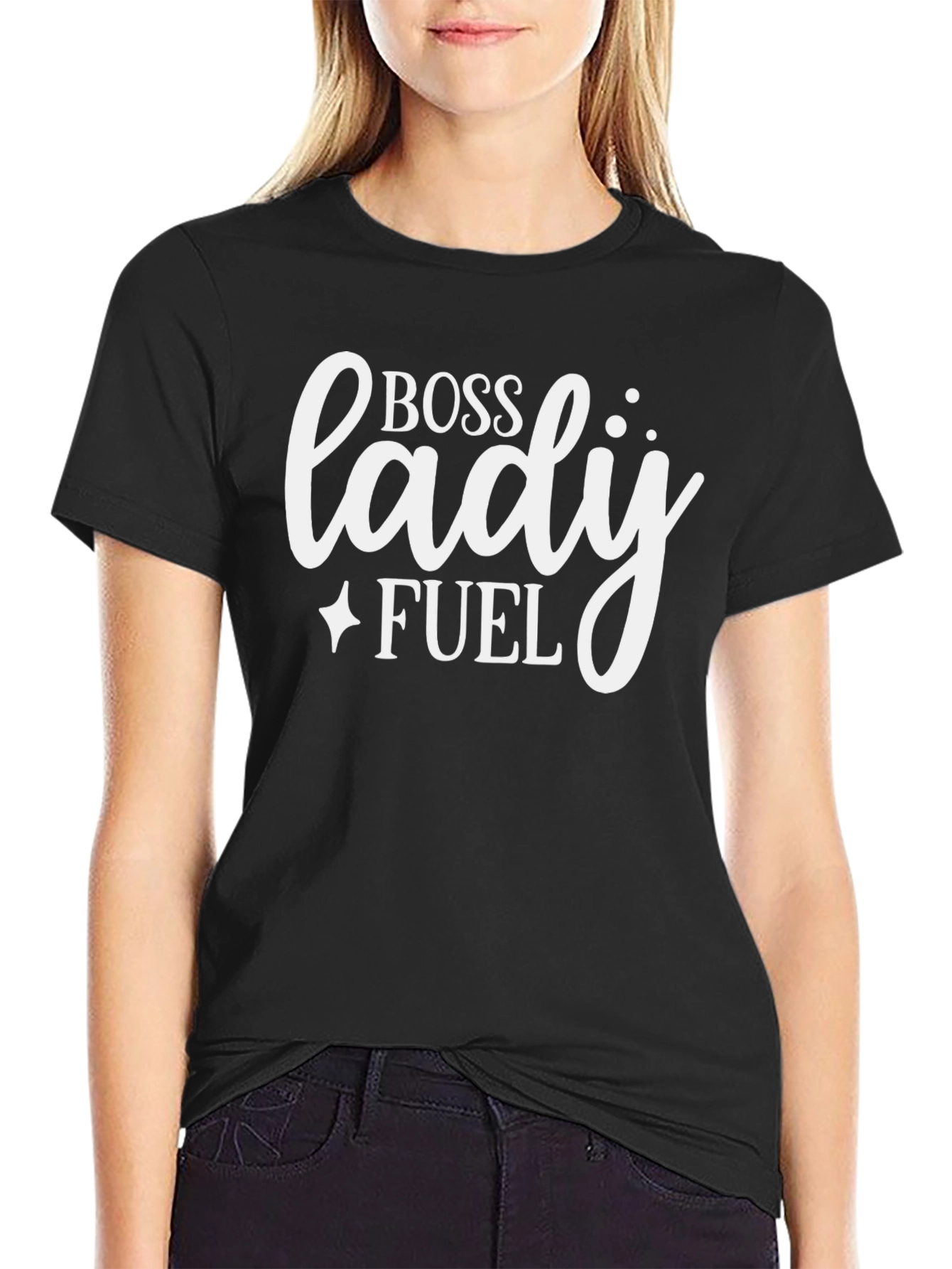 Boss Lady Fuel Graphic T-Shirt - Black