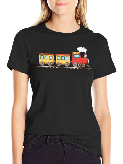 Train Graphic Black T-Shirt