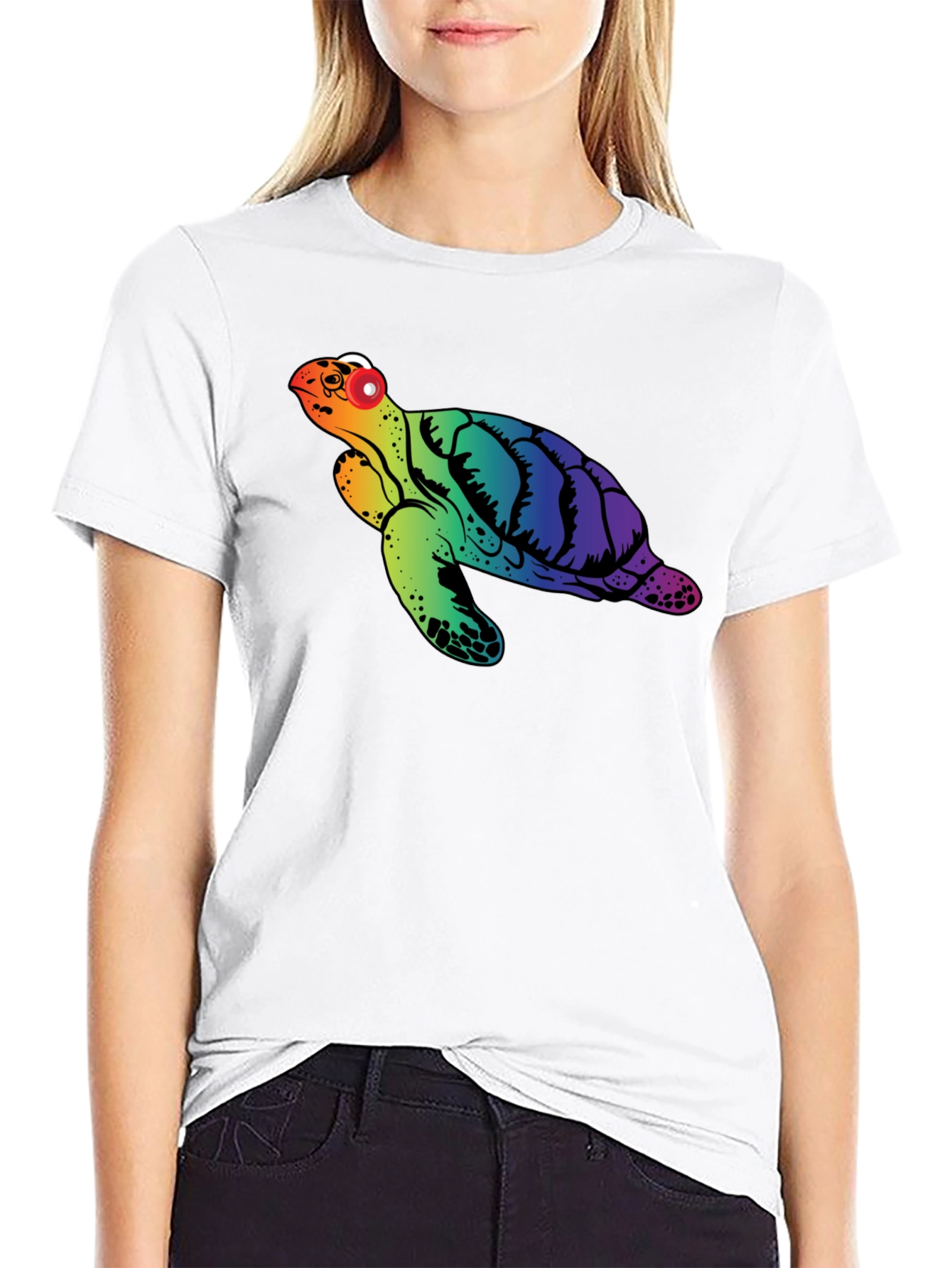 Rainbow Turtle Graphic Tee