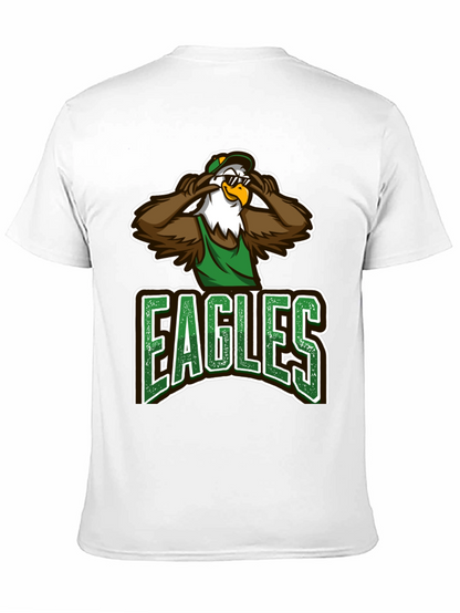 Eagles Cartoon Graphic Black T-Shirt