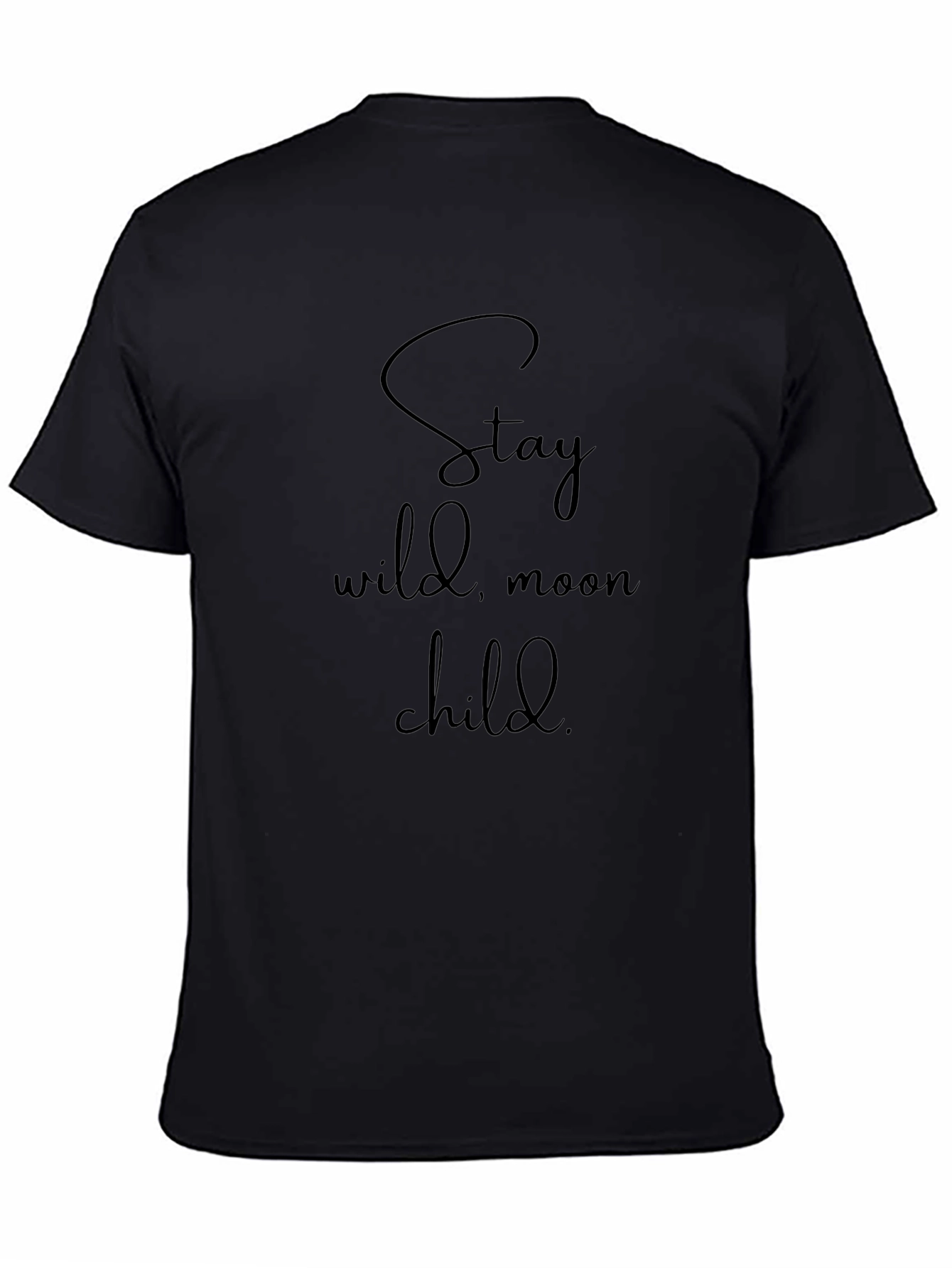 Stay Wild Moon Child Black Graphic Tee