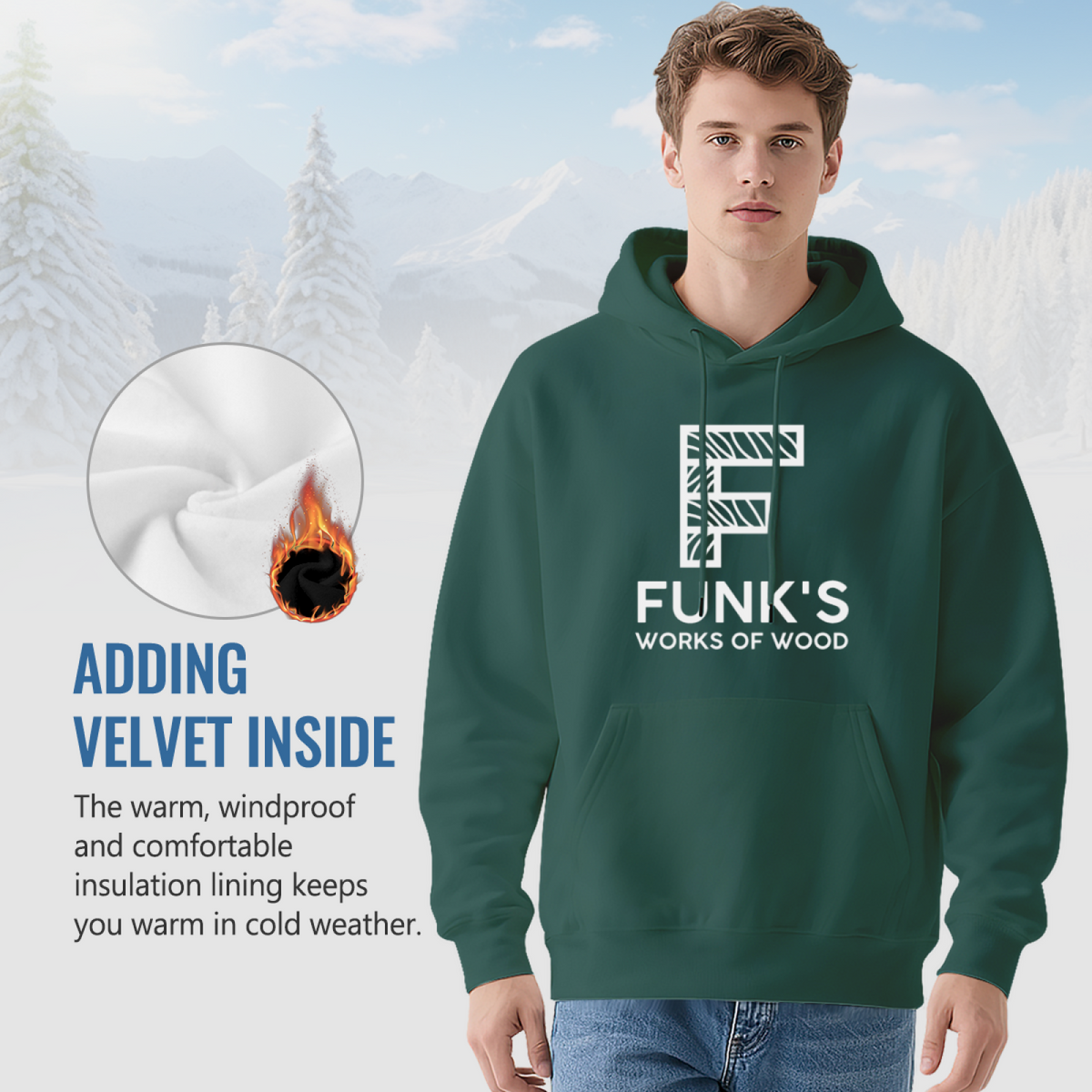 Funk's Works of Wood Logo Pullover Hoodie