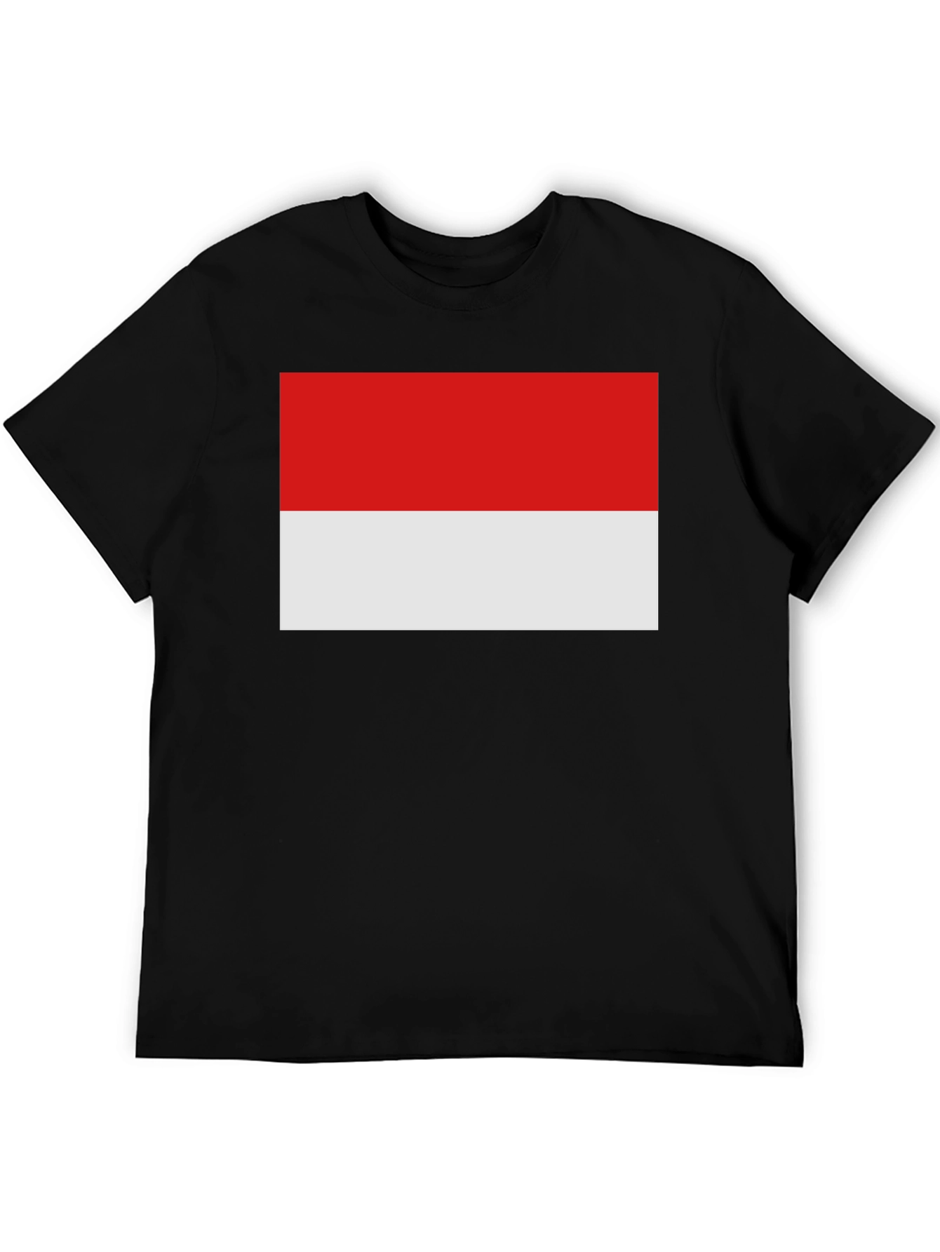 Indonesia Flag T-Shirt - Black Crew Neck Tee