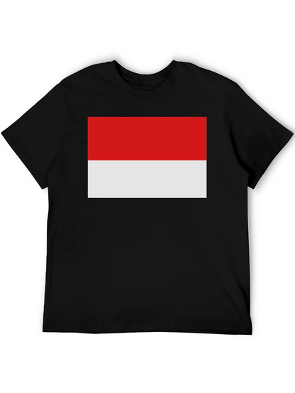 Indonesia Flag T-Shirt - Black Crew Neck Tee