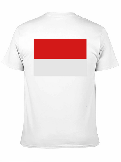 Indonesia Flag T-Shirt - Black Crew Neck Tee
