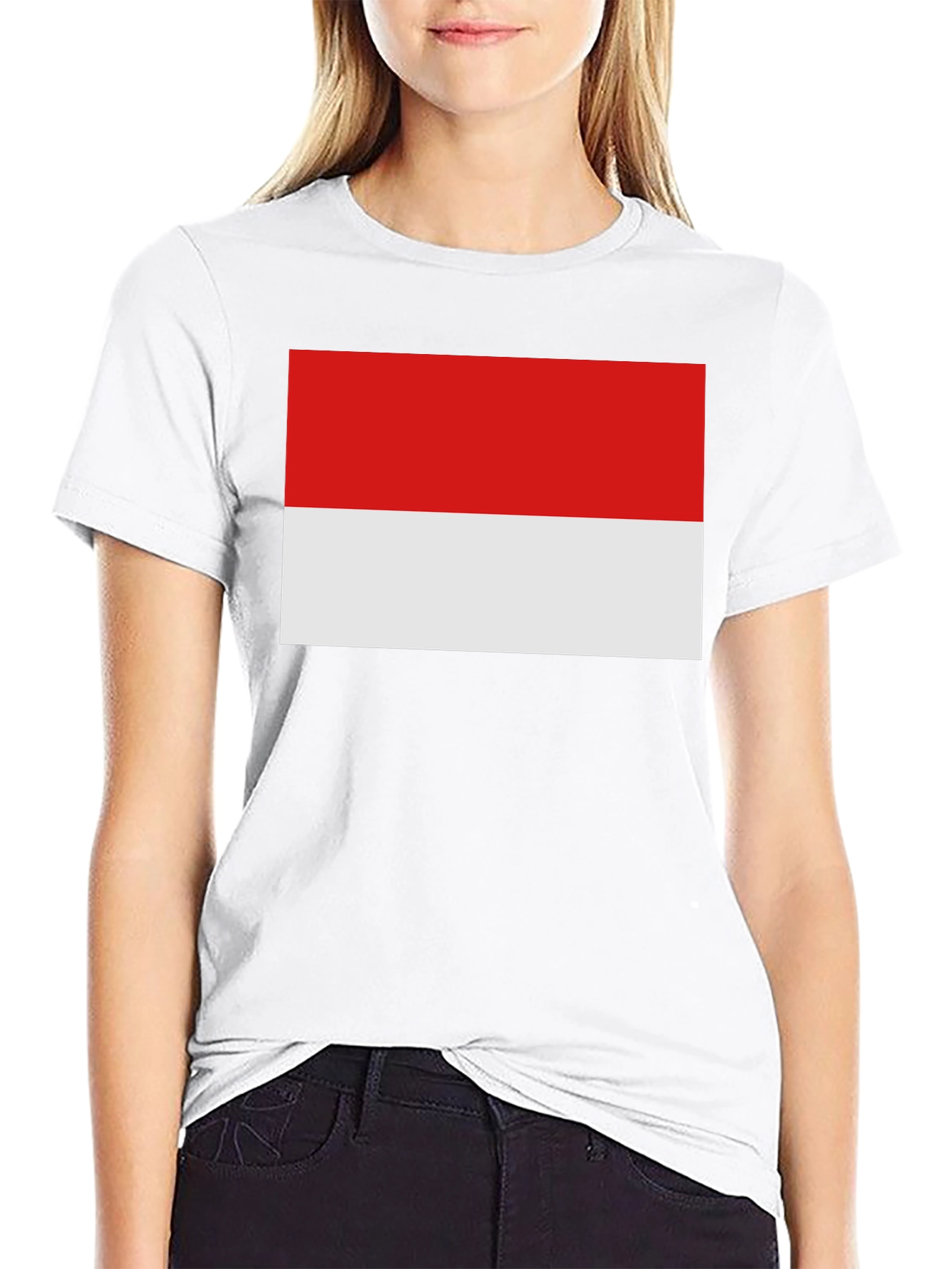 Indonesia Flag T-Shirt - Black Crew Neck Tee