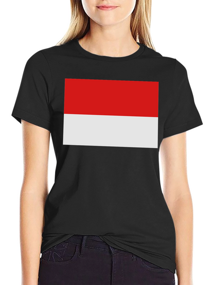 Indonesia Flag T-Shirt - Black Crew Neck Tee