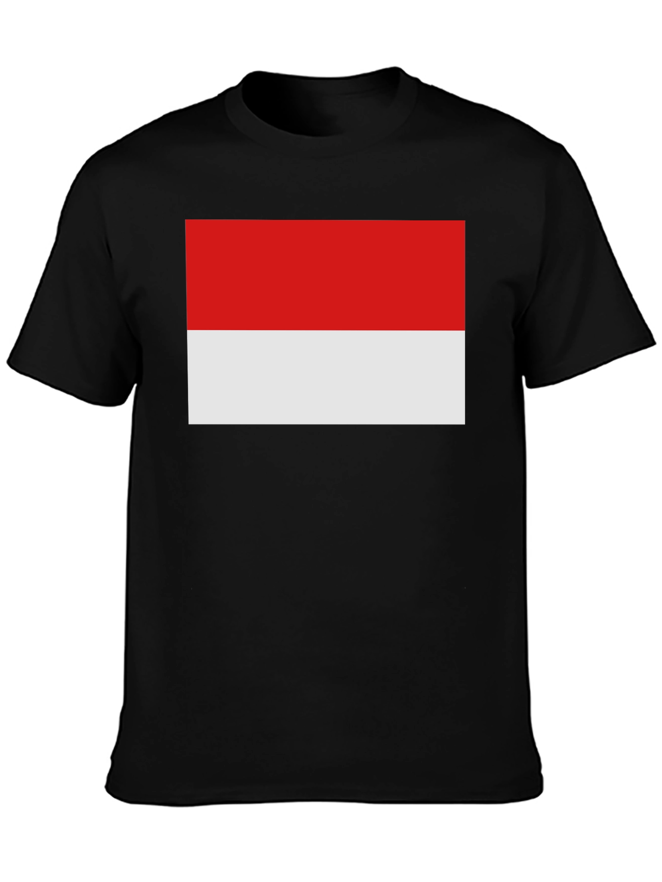 Indonesia Flag T-Shirt - Black Crew Neck Tee