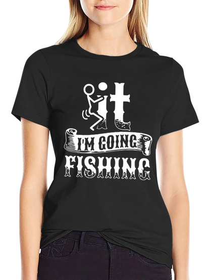 Funny Fishing T-Shirt - Black Graphic Tee