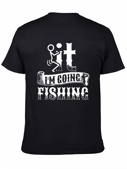 Funny Fishing T-Shirt - Black Graphic Tee