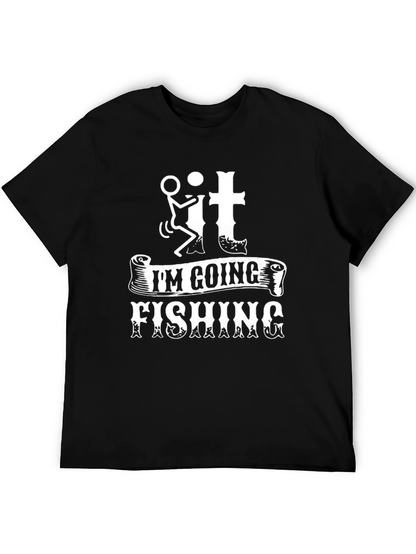 Funny Fishing T-Shirt - Black Graphic Tee
