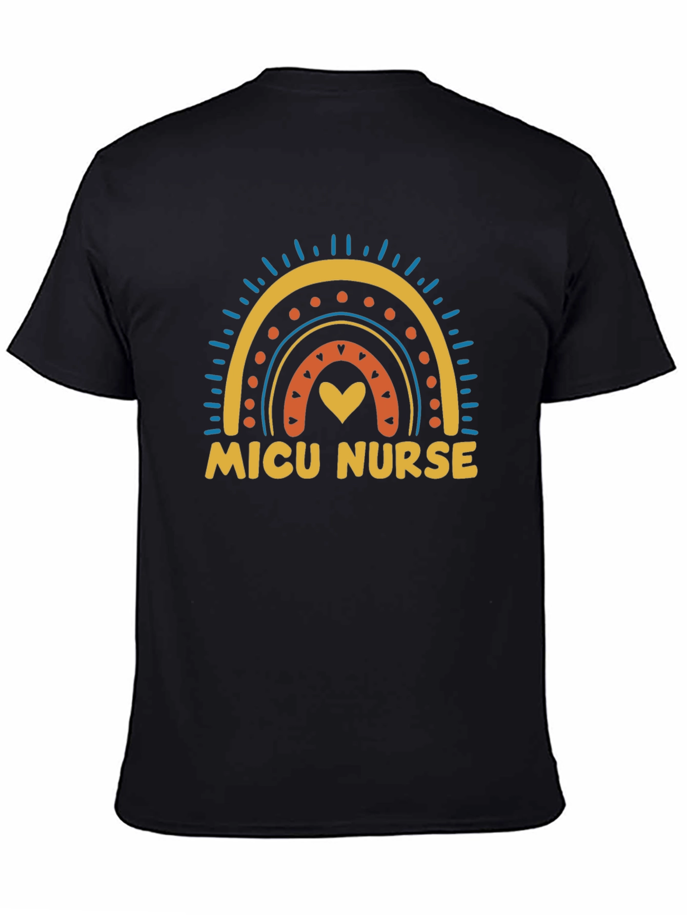 MICU Nurse Rainbow Heart T-Shirt