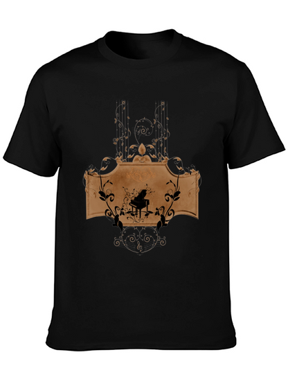 Piano Music Graphic T-Shirt