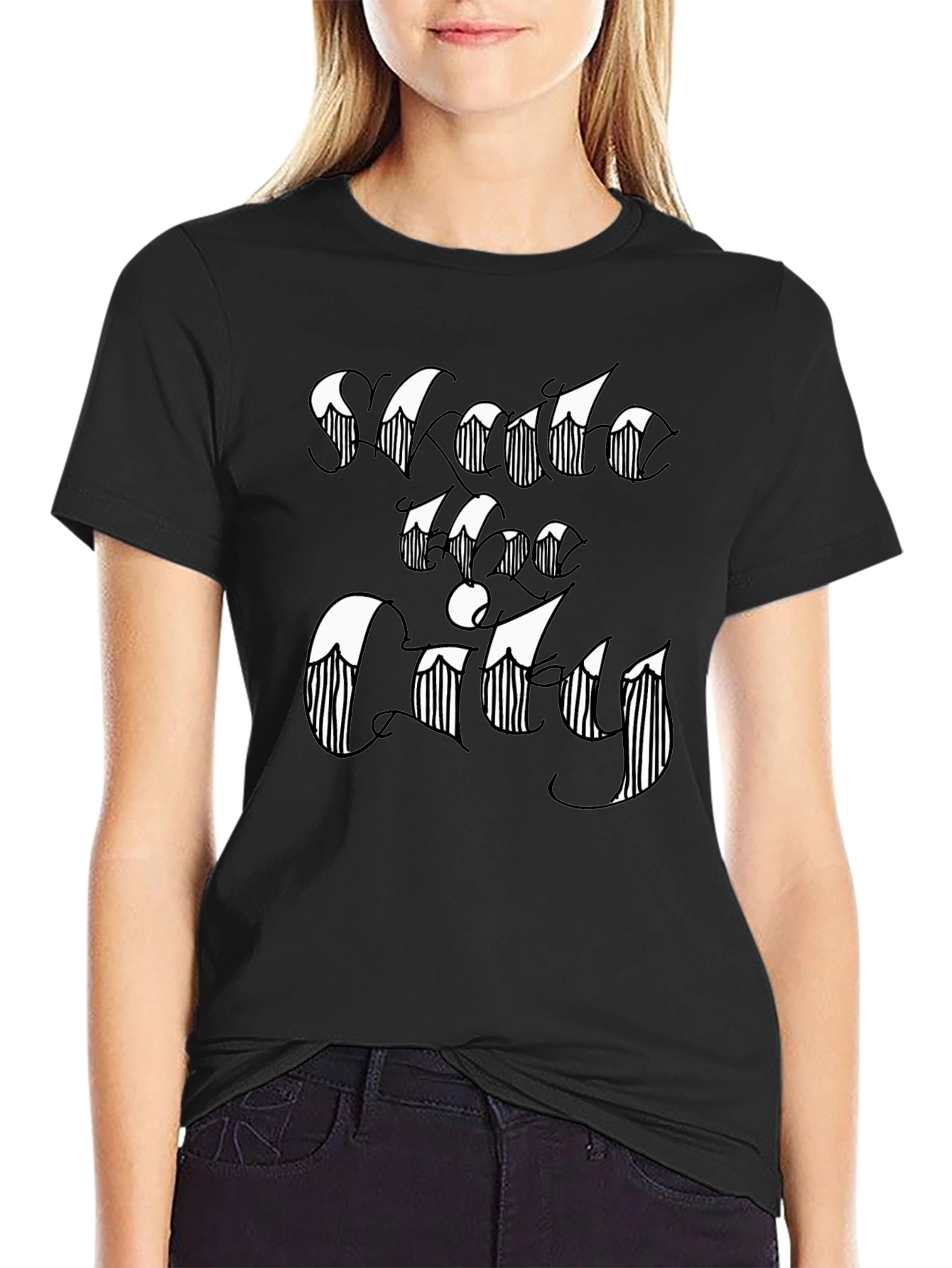 Santa Fe City Tee - Black Graphic T-Shirt