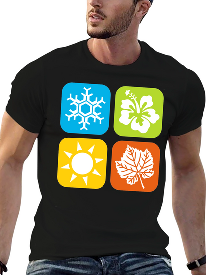 Seasons Graphic Tee - Winter Spring Summer Fall