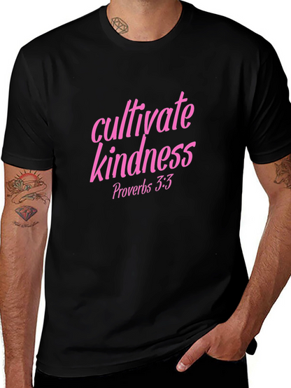 Cultivate Kindness Tee - Pink Lettering on Black