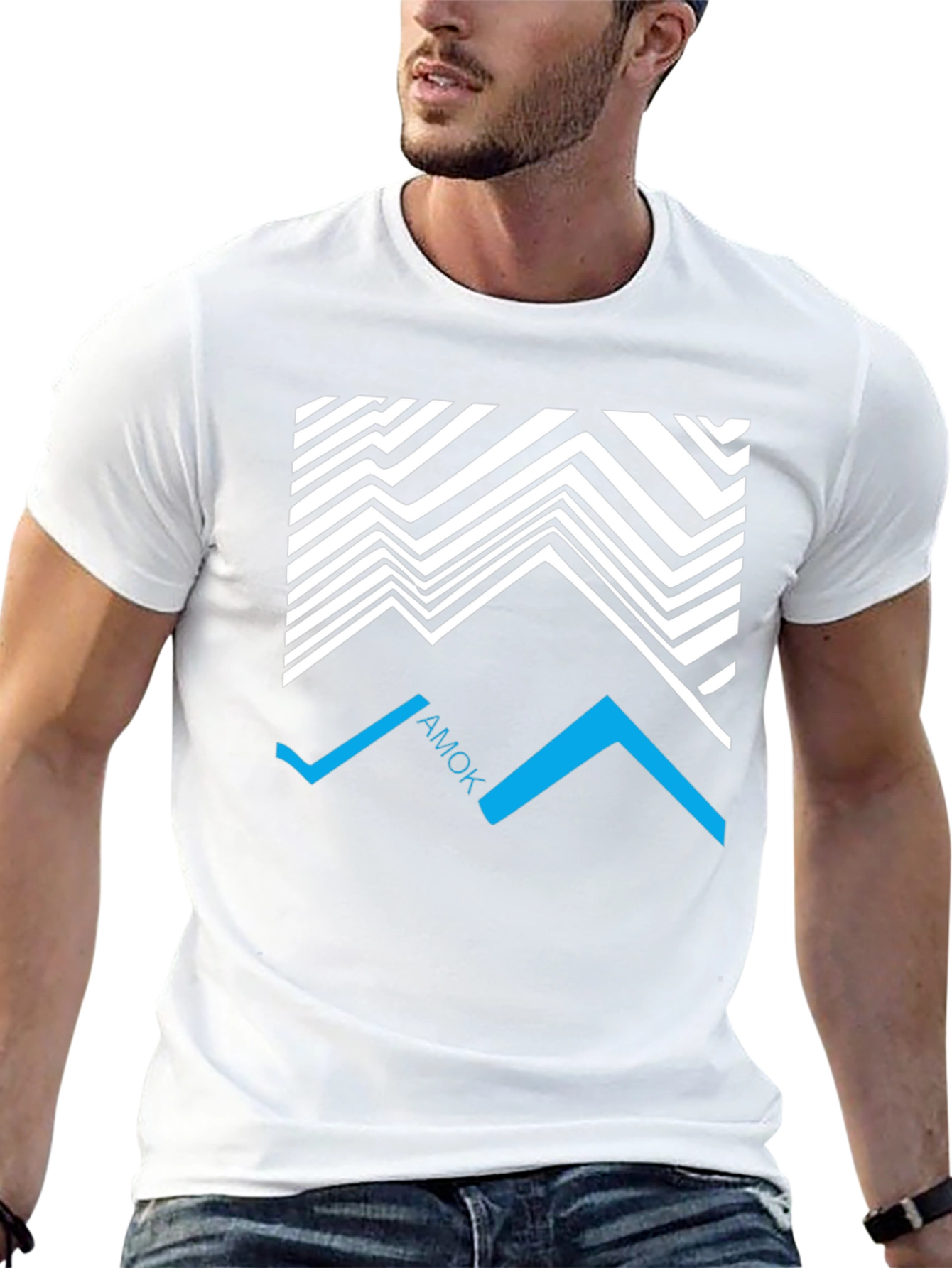 Abstract AMOK Graphic Tee - Black