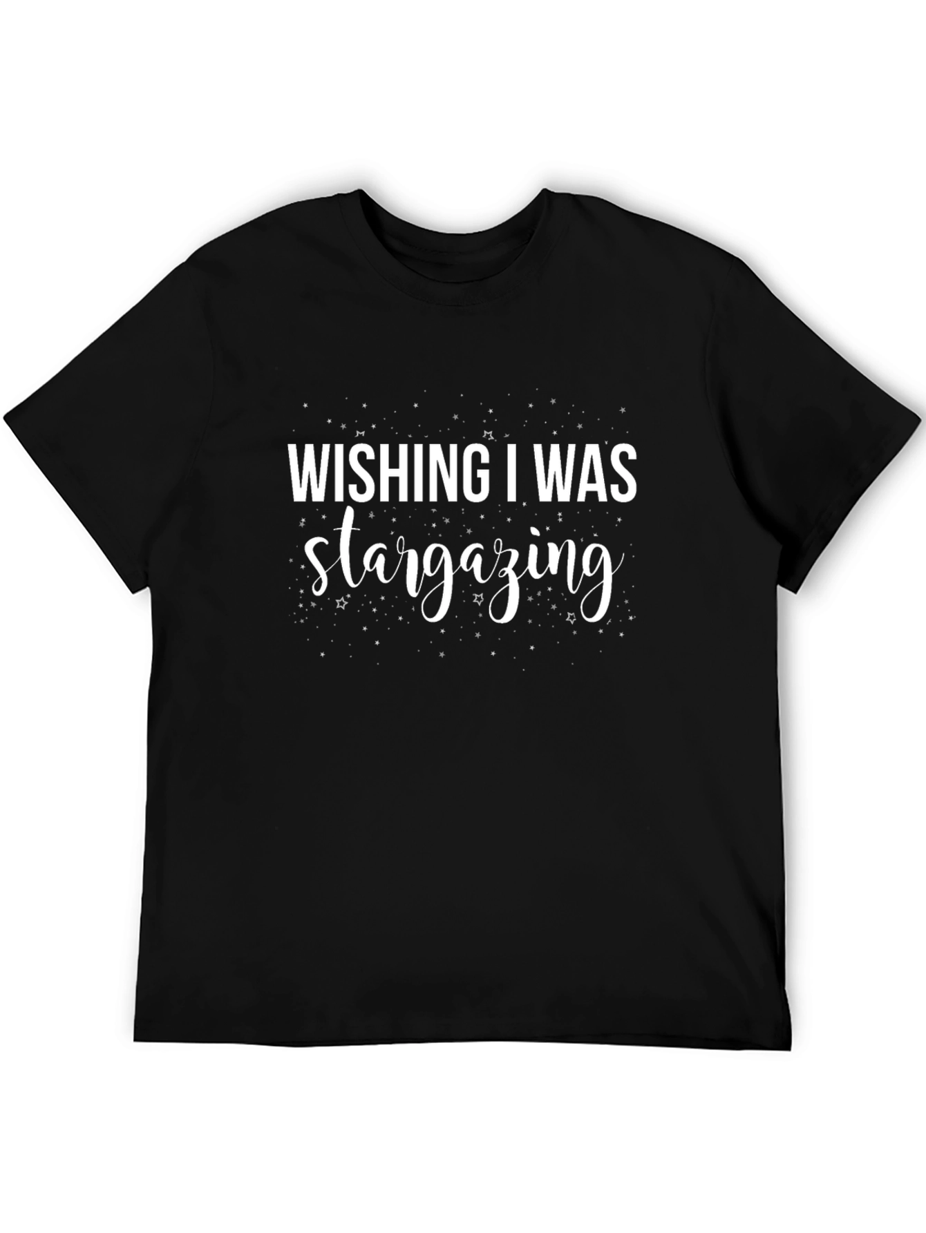 Wishing I Was Stargazing Black T-Shirt