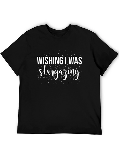 Wishing I Was Stargazing Black T-Shirt