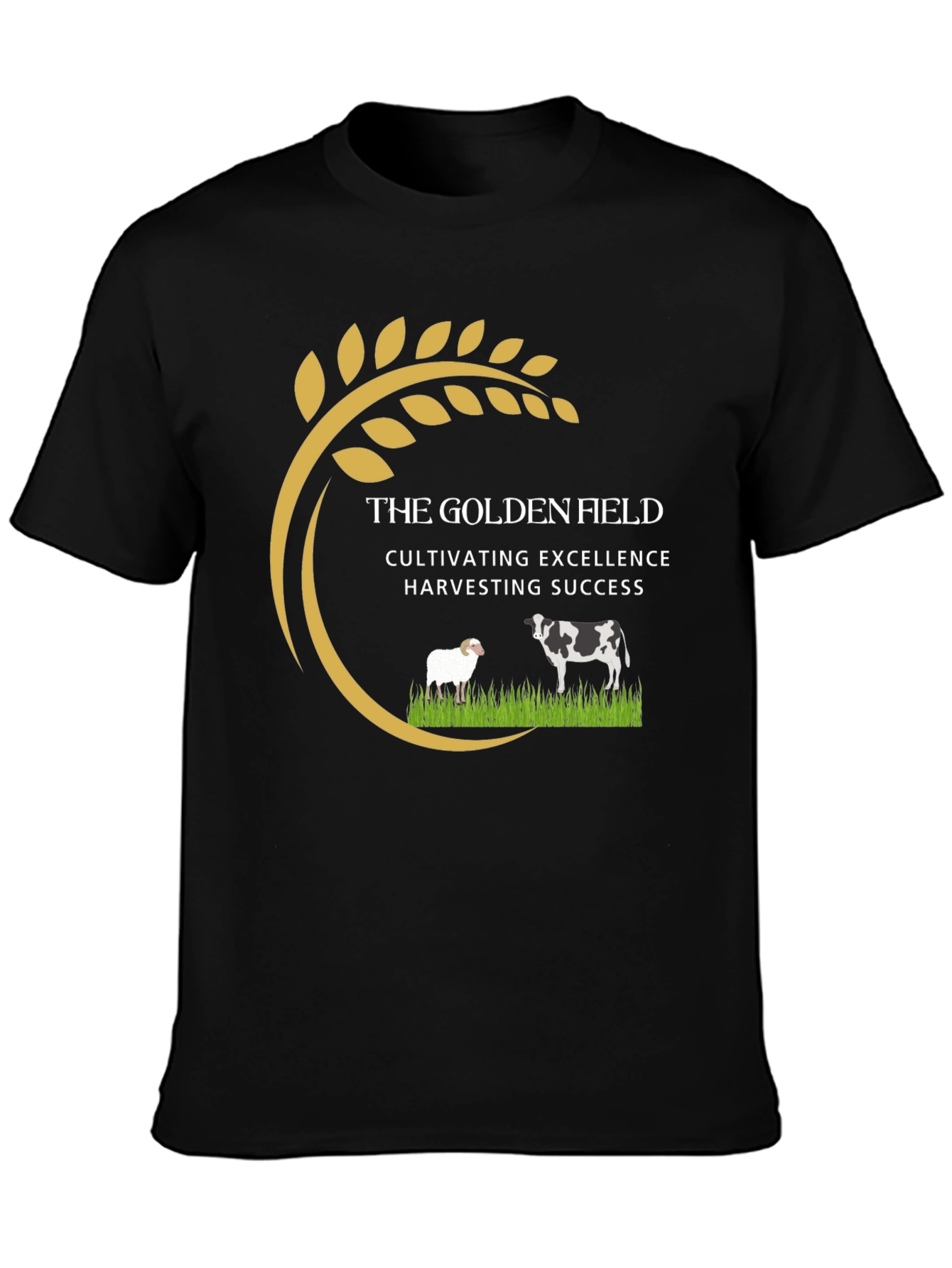 Golden Field Black Graphic Tee