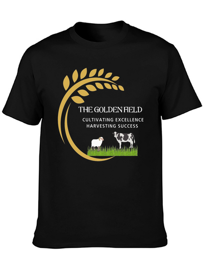 Golden Field Black Graphic Tee