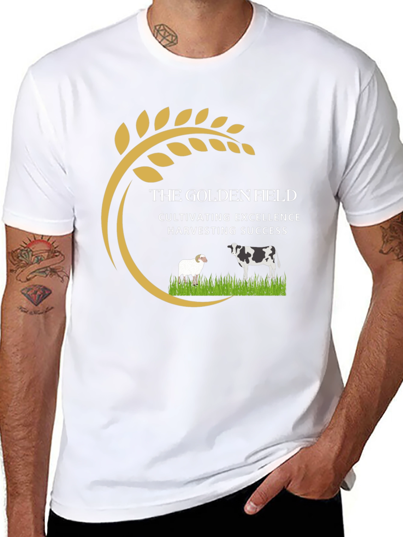 Golden Field Black Graphic Tee