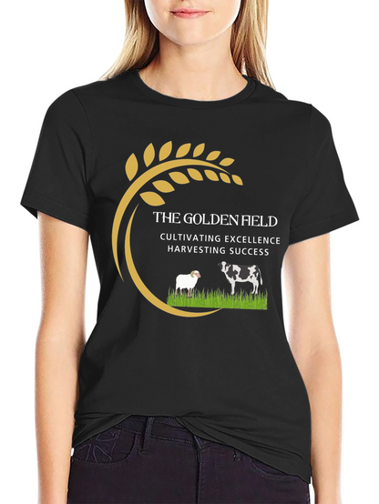 Golden Field Black Graphic Tee