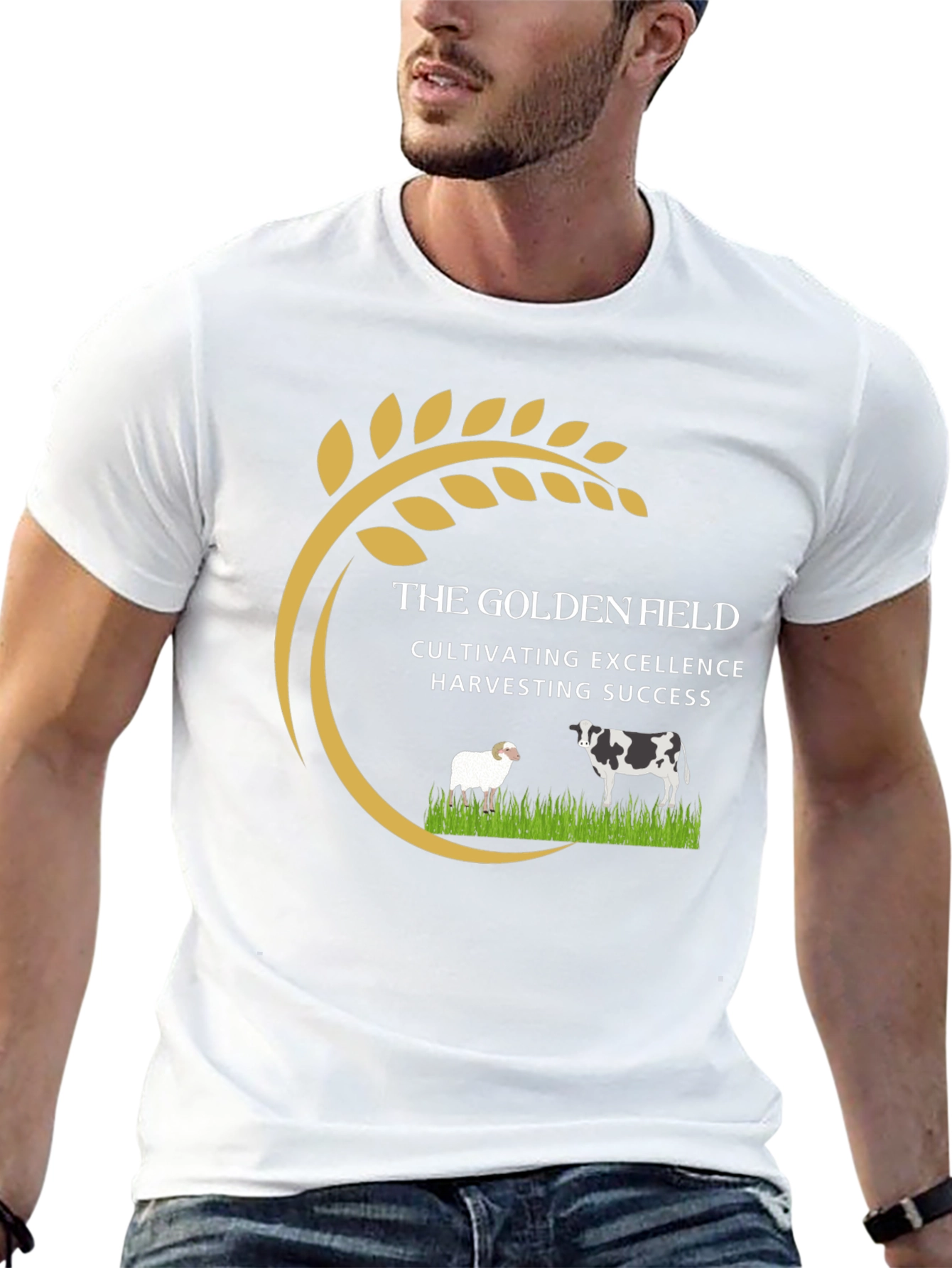 Golden Field Black Graphic Tee