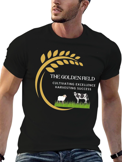 Golden Field Black Graphic Tee