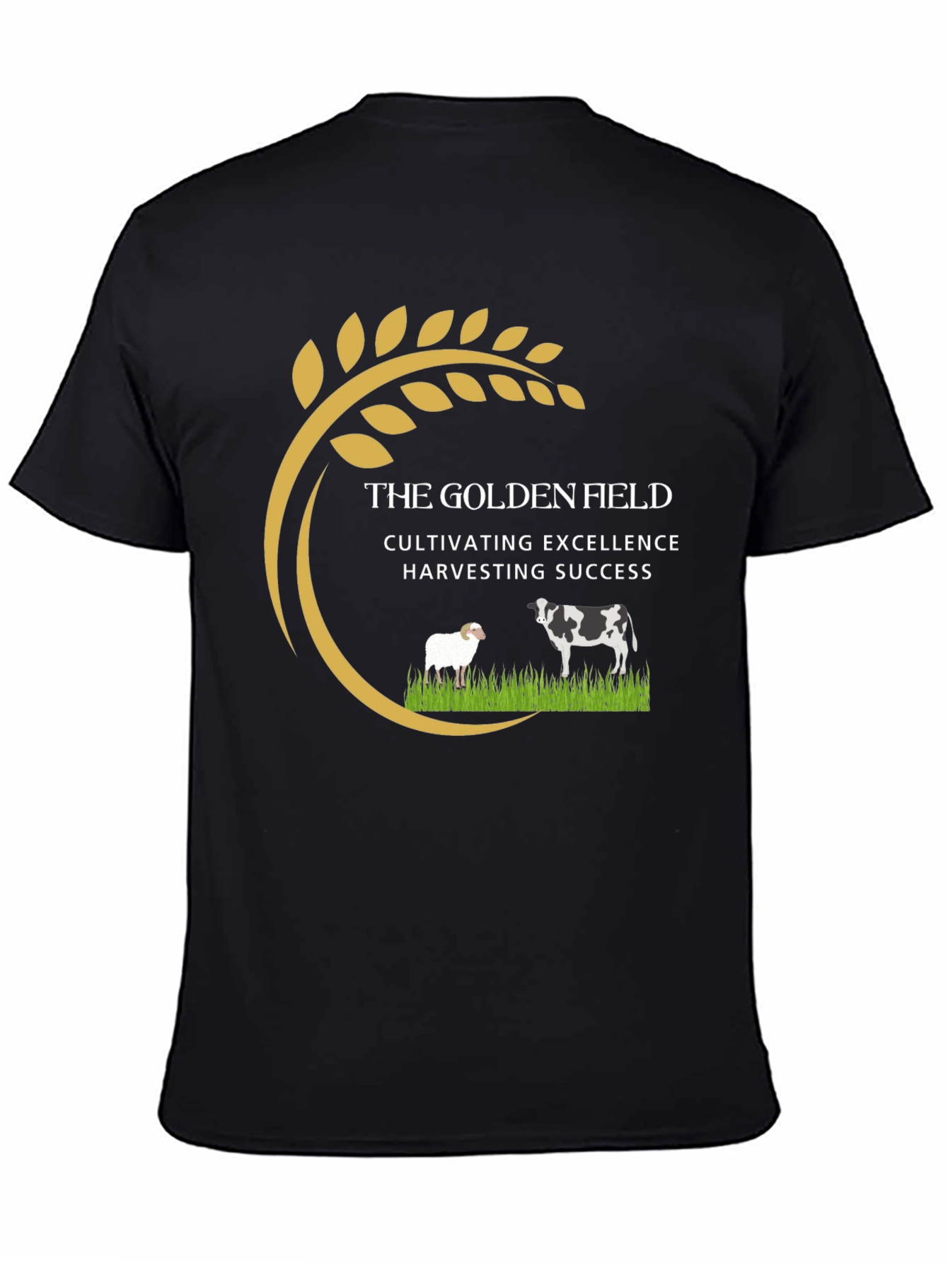 Golden Field Black Graphic Tee
