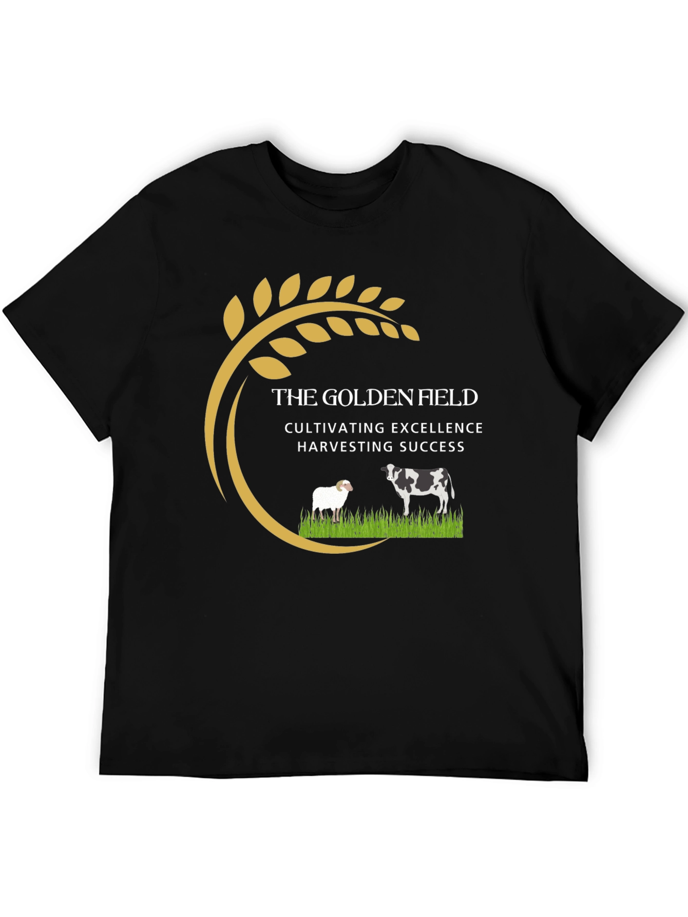 Golden Field Black Graphic Tee