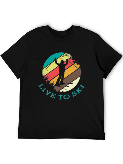 Live To Ski Retro T-Shirt