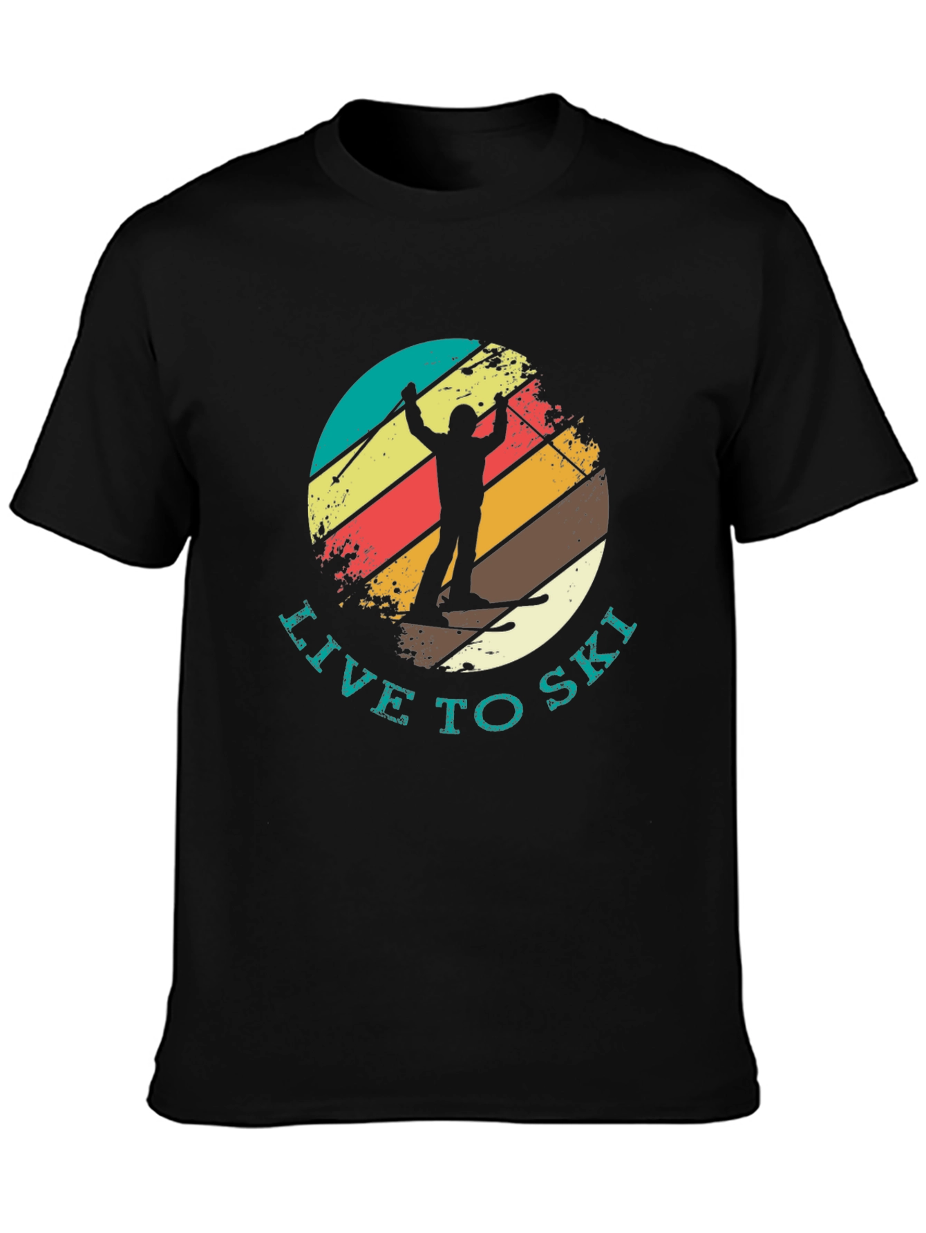 Live To Ski Retro T-Shirt
